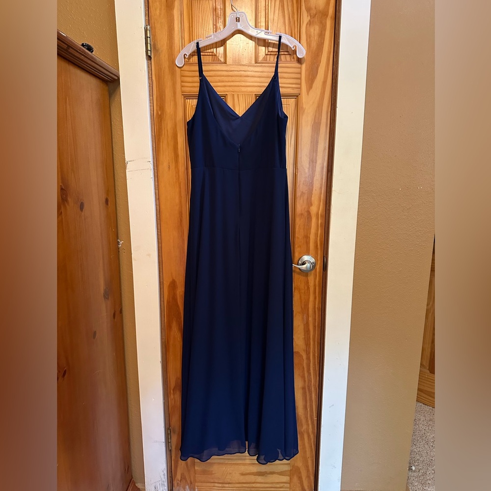 Ever Pretty Navy Blue Draped V-Neck Maxi Dress - Picture 4 of 10
